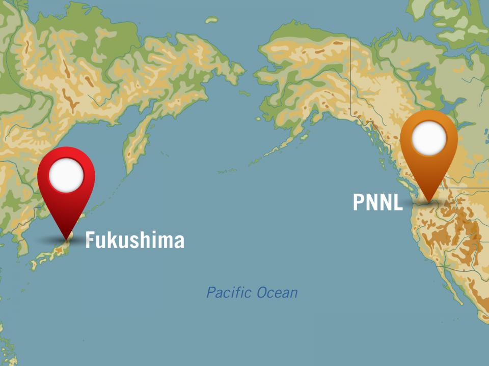 Fukushima Washington map